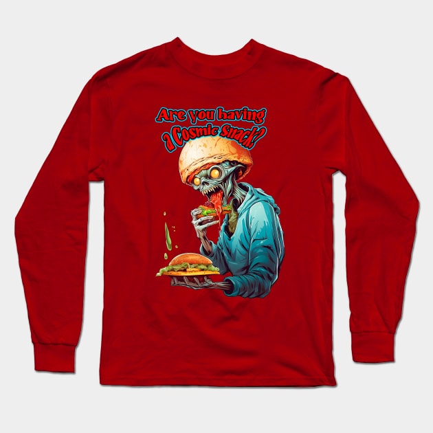 Are you having a Cosmic Snack? Long Sleeve T-Shirt by enyeniarts